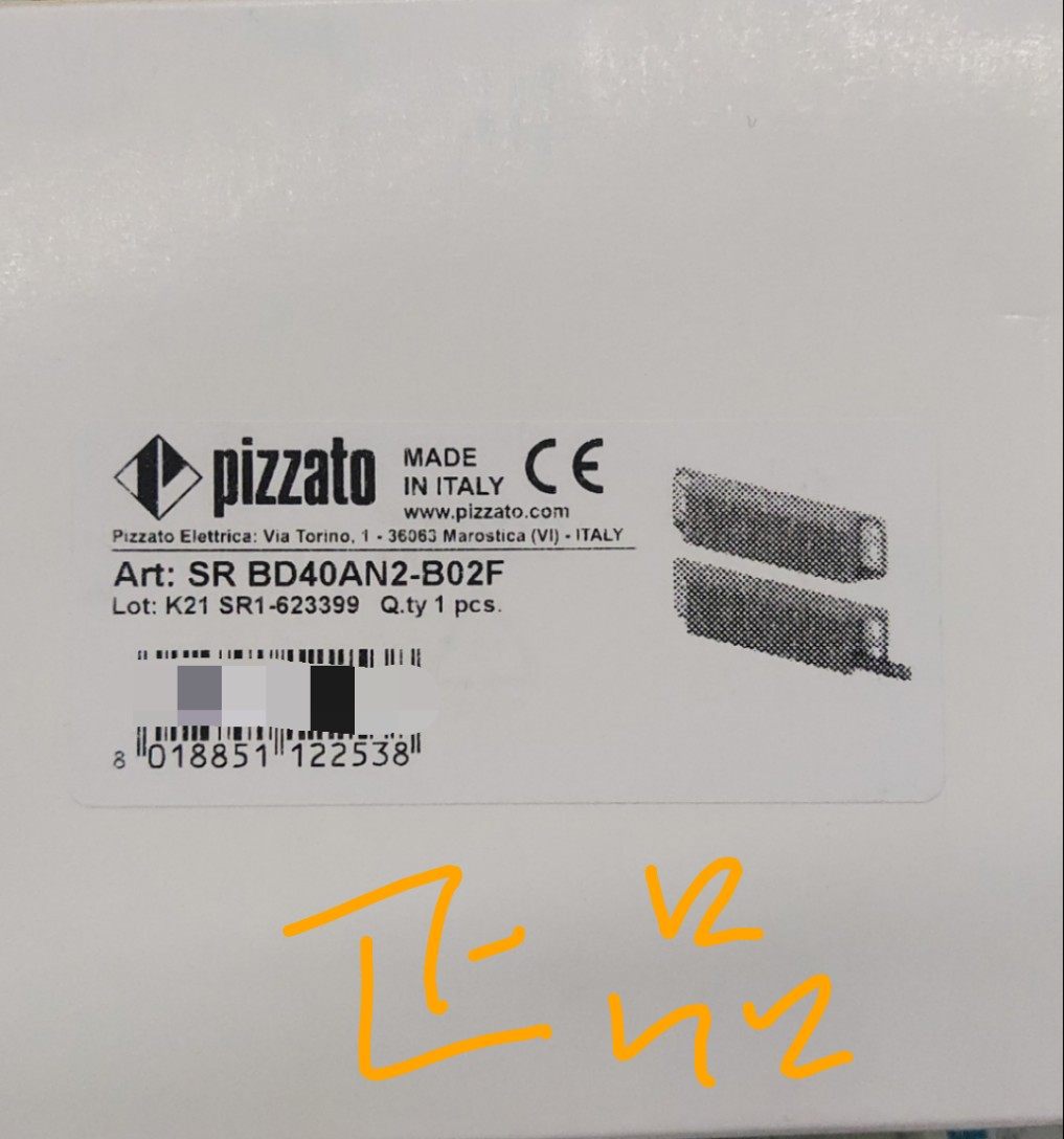 sr bd40an2-b02f pizzato磁性安全开关sr bd40an2
