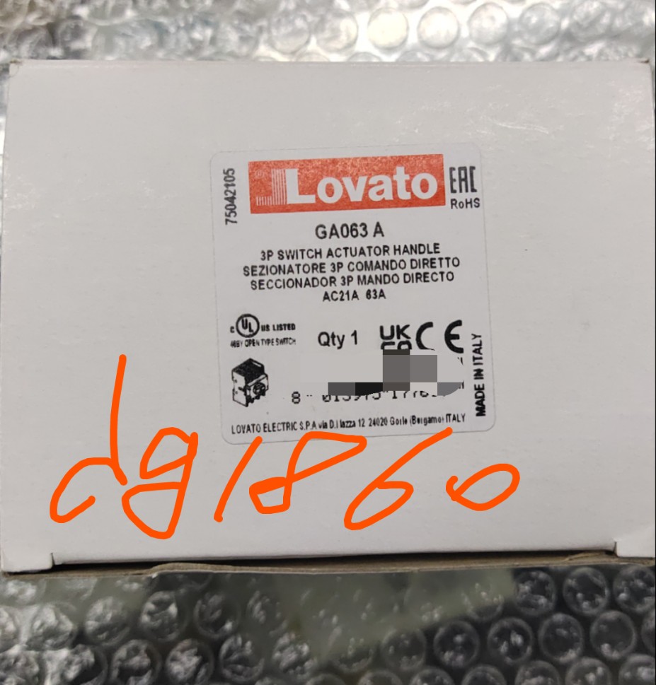 GA063A转换开关Lovato原装正品