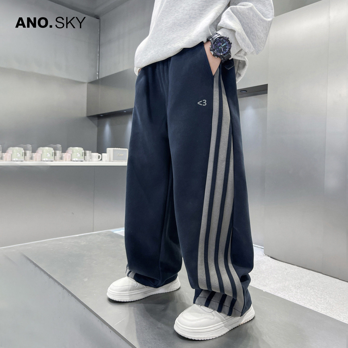 AS儿童春秋装直筒运动卫裤图片