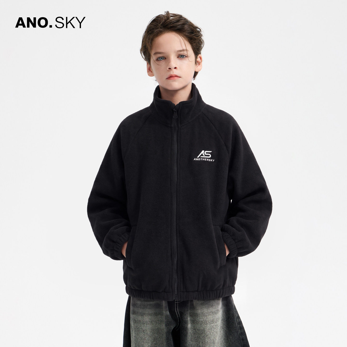 anothersky【校服神器】男童秋冬摇粒绒外套2026新款儿童保暖内胆