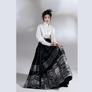马面裙小个子150新中式女装中国风秋冬改良版汉服上班日常可穿155