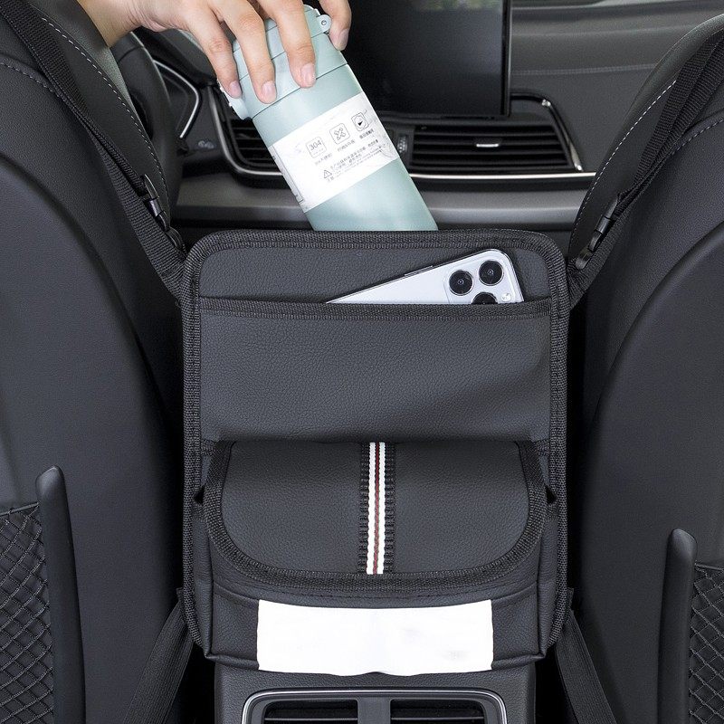 汽车多功能座椅间储物网兜车载后背收纳置物挂袋隔离防儿童挡小孩