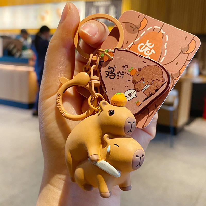 【2件9折】卡皮巴拉車鑰匙扣掛件