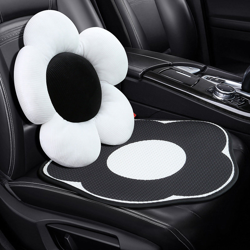 汽车坐垫夏季冰丝凉垫屁垫女神透气网红小蛮腰后排三件套四季通用