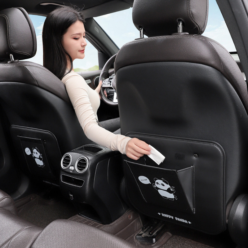 车载垃圾桶挂袋座椅背儿童防踢垫