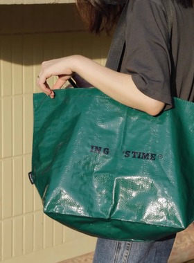 Heymen黑门 in His time 大绿兜编织环保购物袋大容量手提收纳袋