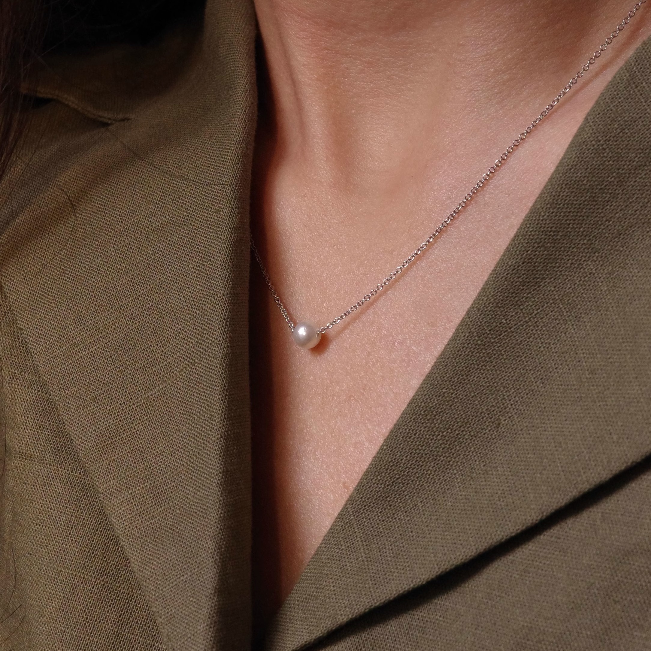 Heymen黑门一颗小珍珠极简项链