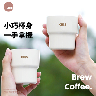 不锈钢小杯子茶杯 AKSXGAGA户外水杯咖啡杯随手杯高颜值露营便携式