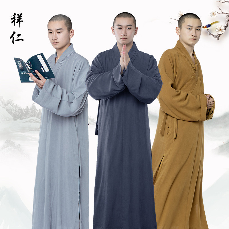 祥仁春夏季僧服长褂短褂韩国麻和尚服大褂僧衣小褂出家师父僧装