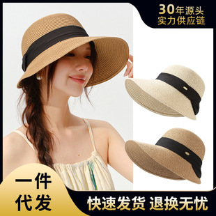 扬州亿和帽业有限公司春夏款大帽檐遮阳帽女可折叠太阳帽日系百搭
