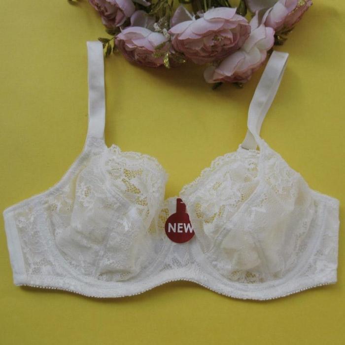 清仓 外贸原单超薄性感文胸  夏季透明内衣  纯白色凉爽胸罩75C