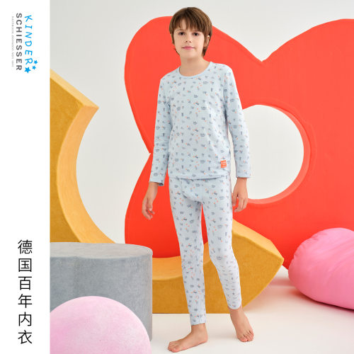 舒雅男童棉质超级小英雄保暖套装