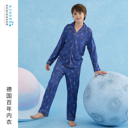 舒雅男童机器时尚家居服套装