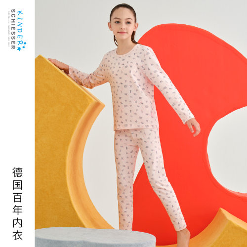 舒雅女童棉质超级小英雄保暖套装
