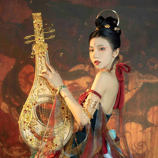 六芒星原创lolita手作杨玉环琵琶中华风异域风cos道具 敦煌飞天