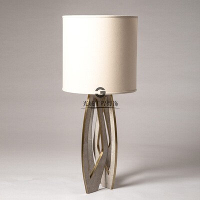 复刻手工皮革台灯 Petal奢华现代复古 灯风格法式艺术定制布罩灯