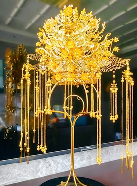 寺庙凤冠顶冠大佛像头冠九尾狐