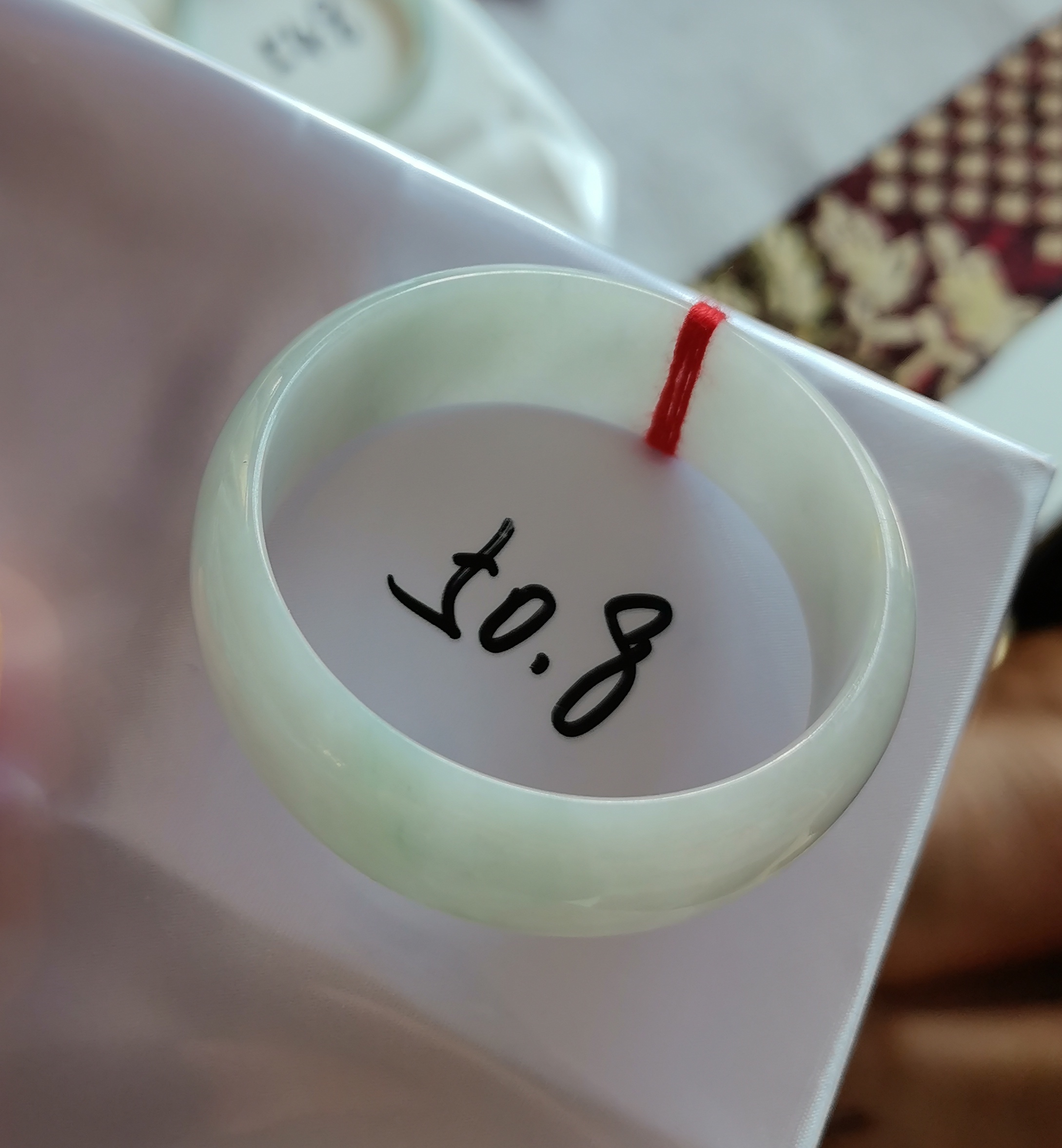 正品缅甸天然翡翠A货玉镯宽版手镯种老肉细无纹裂圈口50.8