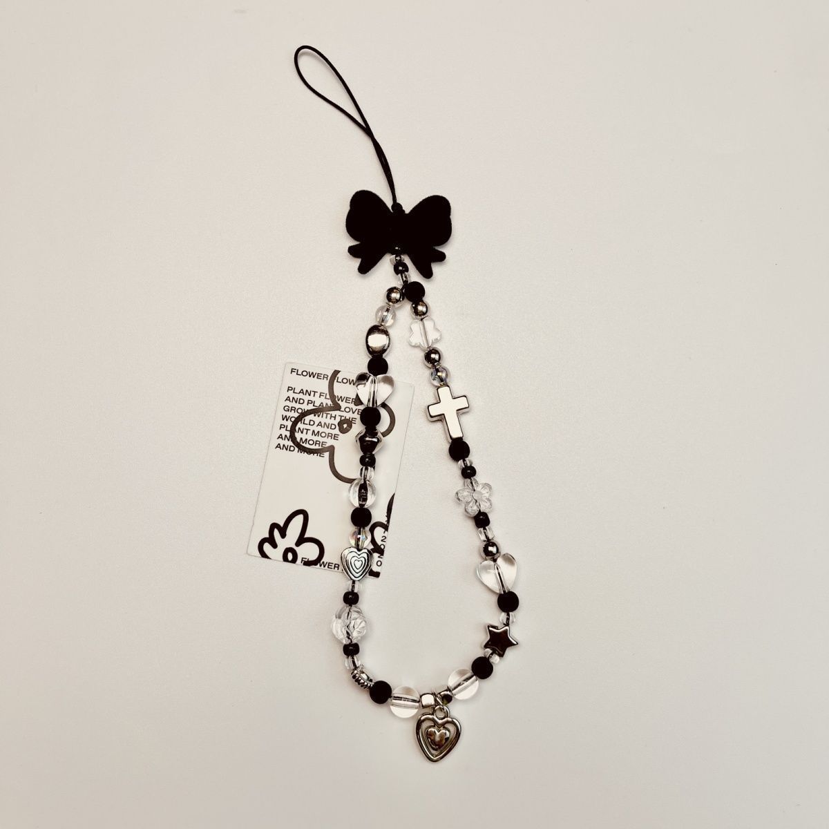 甜酷黑色爱心吊坠ccd相机挂饰手机壳挂绳配件拍立得防丢手绳手工