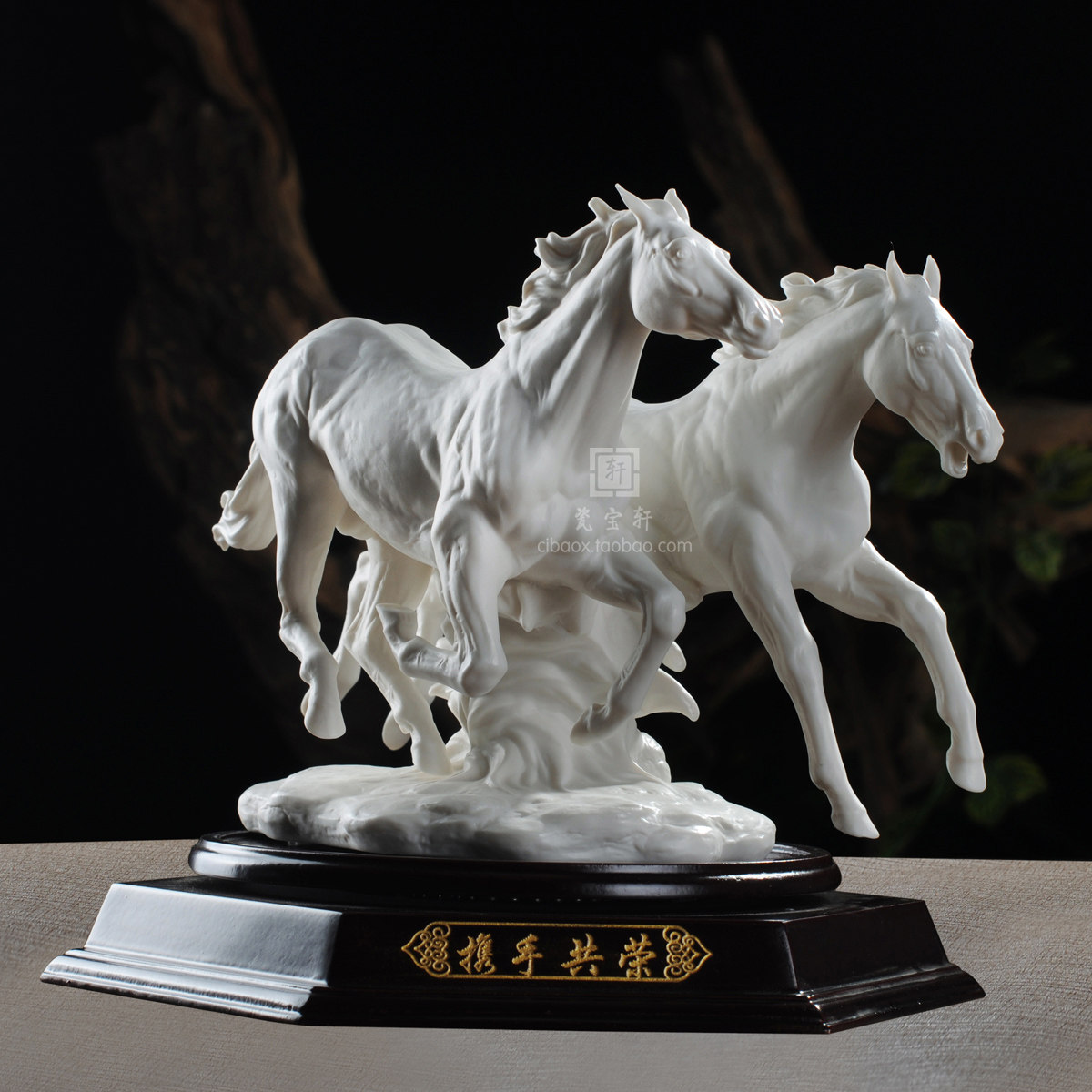 携手共荣德化陶瓷合作伙商务礼品 办公室家居招财装饰工艺品摆件