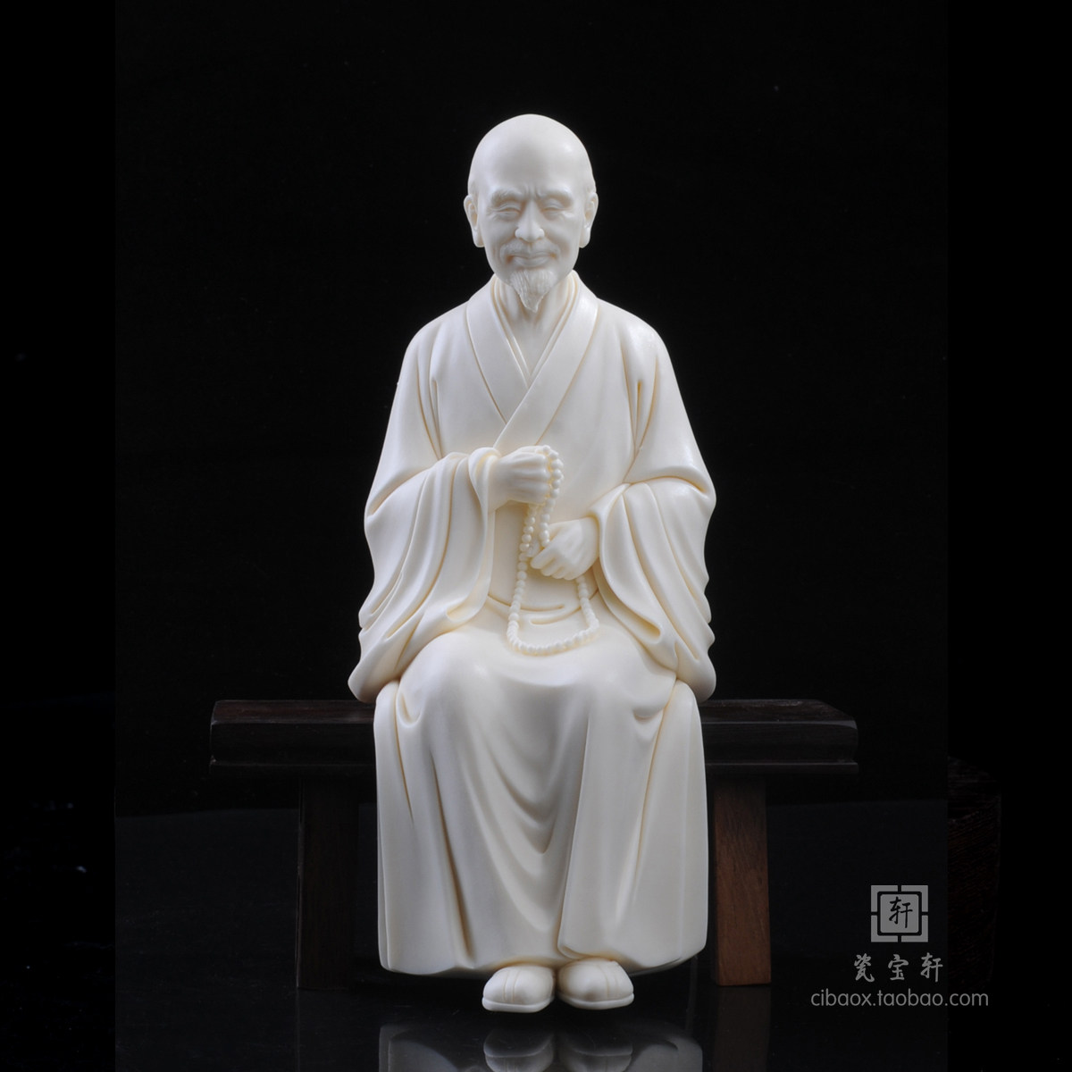 弘一法师德化陶瓷玉黄瓷林建胜大师名家弘一雕塑收藏工艺品摆件