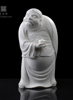 招财工艺品办公室玄关德化白瓷