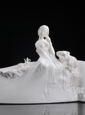 美女作品摆件德化白瓷