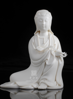 玉瓷如意观音风水供奉德化白瓷