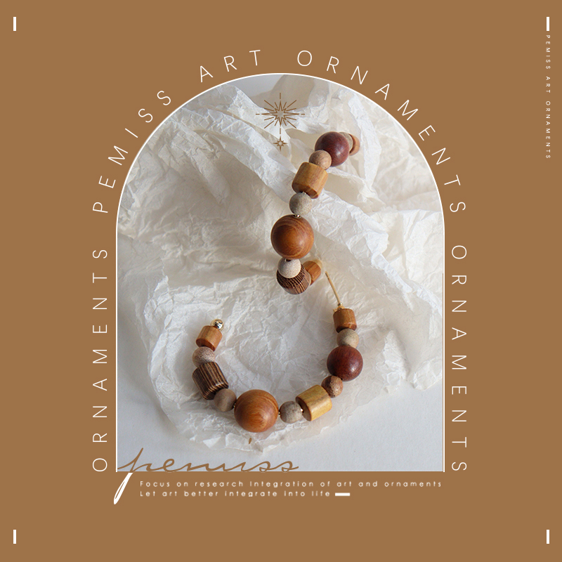 檀木质度假民族风夸张C圈圈耳环