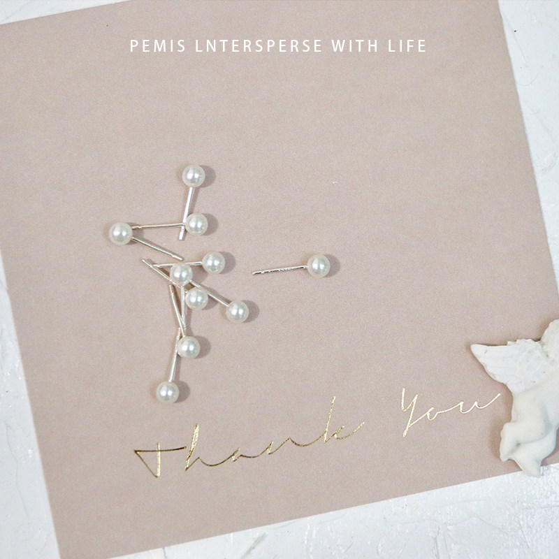 珍珠白4mm防过敏百搭风第二银针