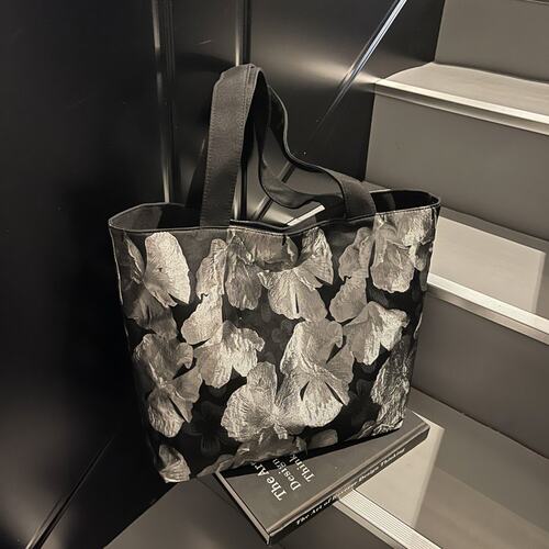 百搭花卉单肩包托特包妈咪包大包