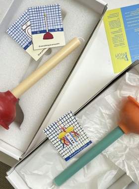 Bathroom 「一切顺畅」马桶搋子造型蜡烛 家居摆件新年礼物创意