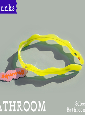 美国 chunks 彩色纯色波纹小巧可爱头饰头箍发饰 bathroom store