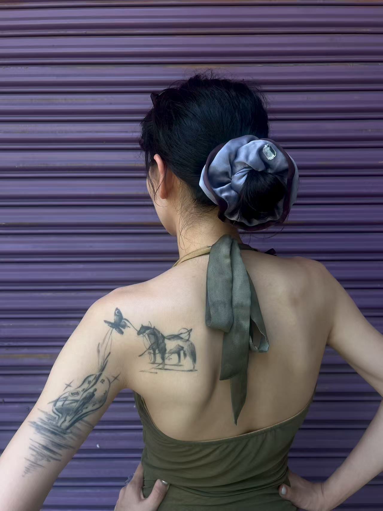 DailyReport原创醋酸面料手缝亚克力钻大肠发圈韩系洛可可复古风