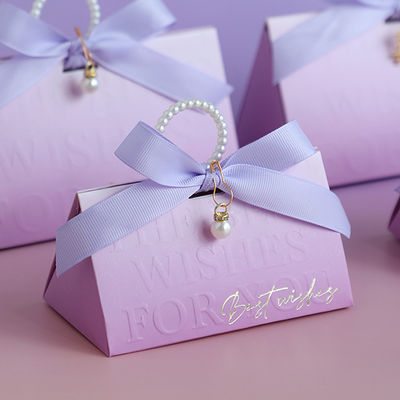 创意婚礼伴手礼糖盒结婚喜糖盒子高级感小众糖果礼盒订婚喜糖袋子