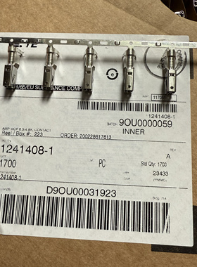 泰科 1241408-1 现货秒发，正品实物图，批量更优惠