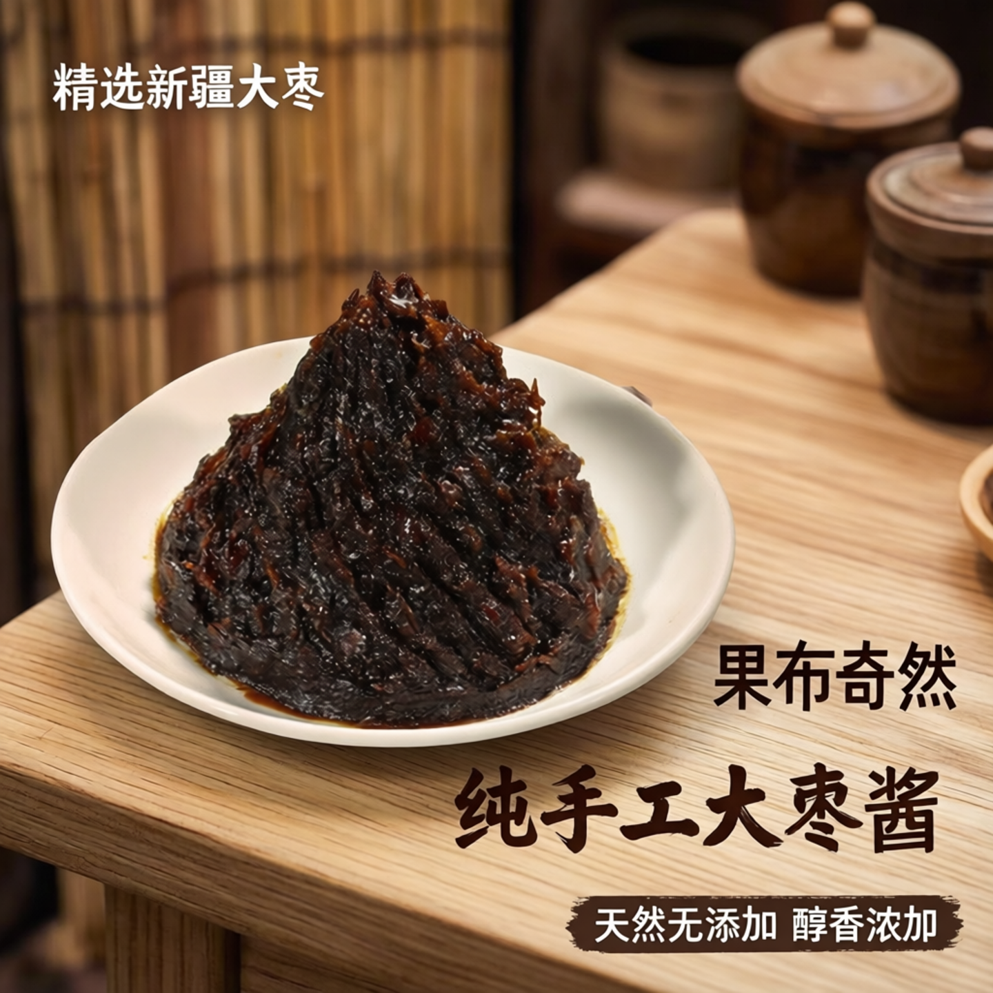 果布奇然大枣粒纯枣酱金装枣蓉红枣蛋糕传统枣泥糕点馅糯米粽原料