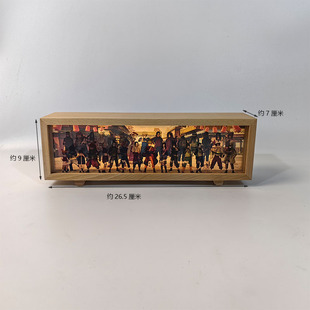 网红灌篮高手柯南动漫周边立体画火影忍者充电5V Led画框装饰摆件