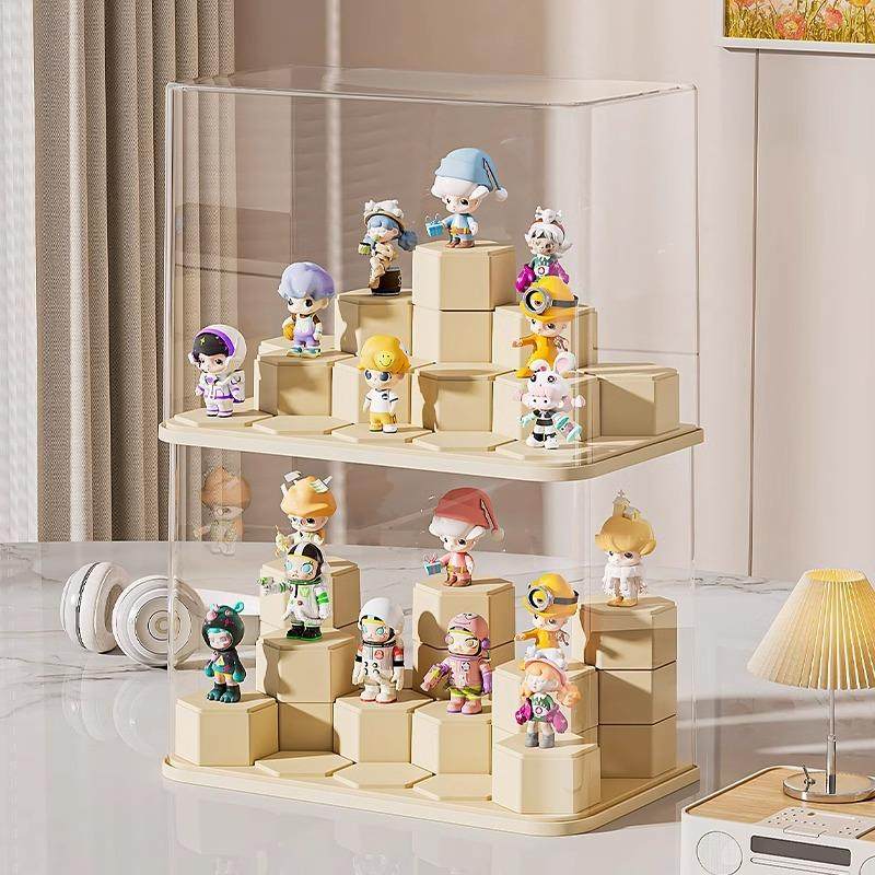 盲盒展示架收纳亚克力透明防尘积木玩具手办展示柜泡泡玛特展示盒,居家布艺,收纳盒,淘宝优惠券,粉丝福利购,淘宝优惠卷