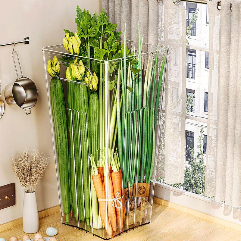 厨房多功能蔬菜水果收纳桶家用大容量透明塑料葱姜蒜收纳整理桶,收纳整理,毛绒玩具收纳桶/箱,淘宝优惠券,粉丝福利购,淘宝优惠卷