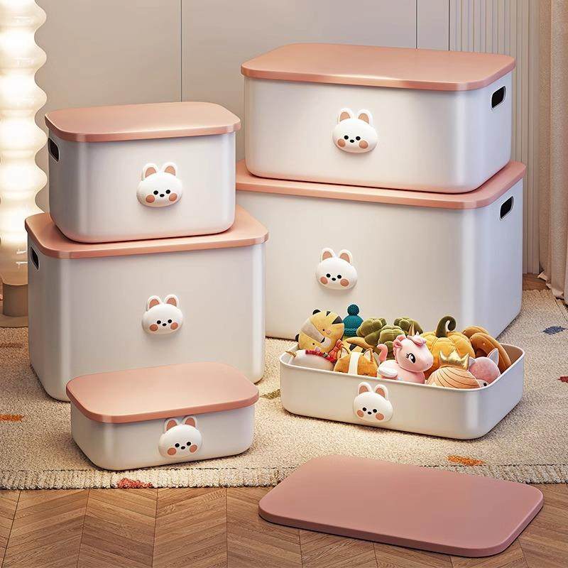 收纳盒桌面零食玩具杂物卡通客厅家用带盖小置储物筐整理箱子,居家布艺,收纳盒,淘宝优惠券,粉丝福利购,淘宝优惠卷