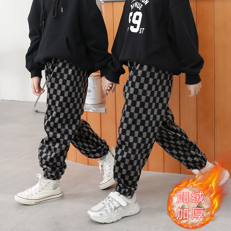 儿童裤子加绒加厚女童棋盘格宝宝金丝绒一体绒卫裤男童秋冬潮洋气使用感如何?
