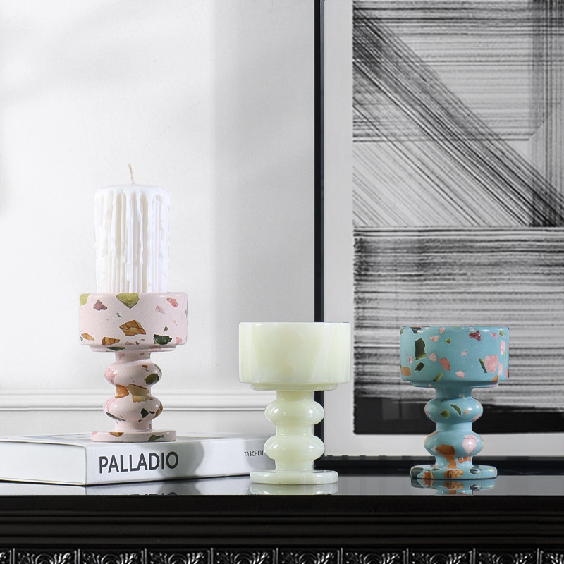 大理石香薰蜡烛空杯装饰氛围摆件