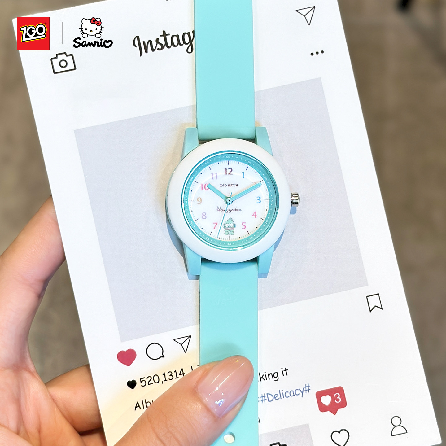 正港ZGO汉顿丑鱼手表儿童女孩只看时间小学生指针式女生生日礼物,手表,国产腕表,淘宝优惠券,粉丝福利购,淘宝优惠卷