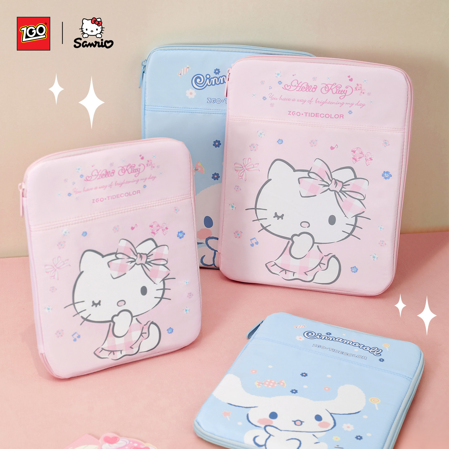 hellokitty凯蒂猫联名笔记本电脑包13寸11寸ipad平板保护套可爱卡通高颜值学生电脑袋公文收纳包