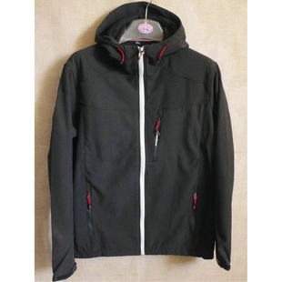 秋冬季户外登山加绒加厚防风抓绒衣男款软壳衣修身防水休闲外套