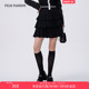 毛织荷叶边高腰塔裙半裙短裙女 春夏新款 3件8折 一电影一时装