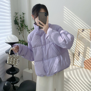 意尔康羽绒服女短款2025年冬季新款冬装小个子韩版休闲立领白鸭绒