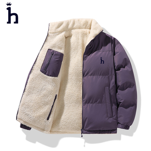 新款 冬季 休闲棉衣服男女加绒保暖双面穿外套 哈家撤柜 一折专区