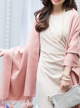 大披肩伴娘围巾两用女士聚会斗篷春秋冬季保暖围脖结婚披风88023